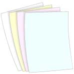 Blank 20lb. 8.5x14 Carbonless 4 Part Paper - Reverse