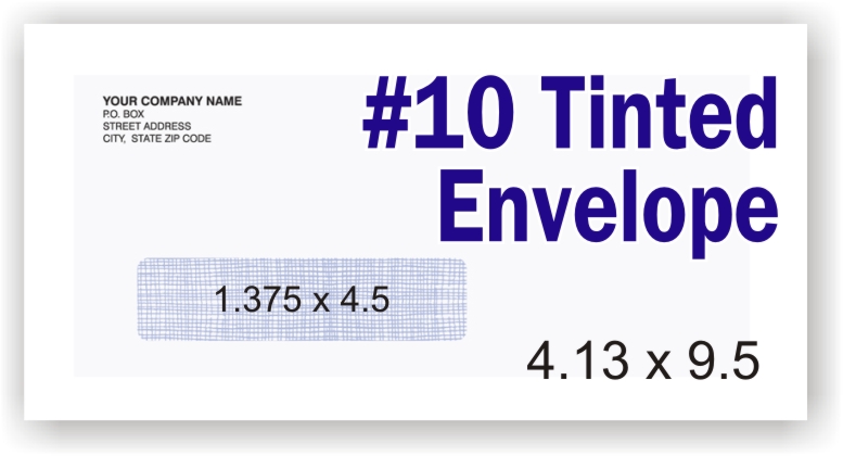#10 Tinted Self-Sealing Envelope - (no window)