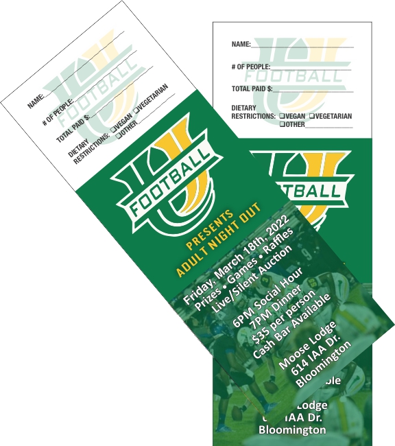 Event Tickets - 5.5" x 2"