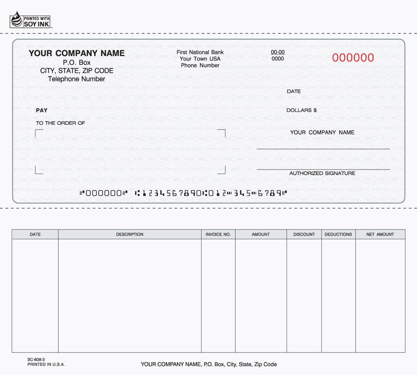 Accounts Payable Check - 8.5" x 7" - 3-Part - Gray - CARBON